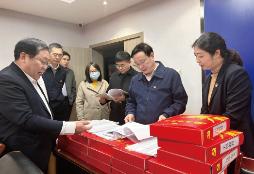 2023年11月14日，作者（ 右二） 調研國家統計局調查隊系統黨建工作。