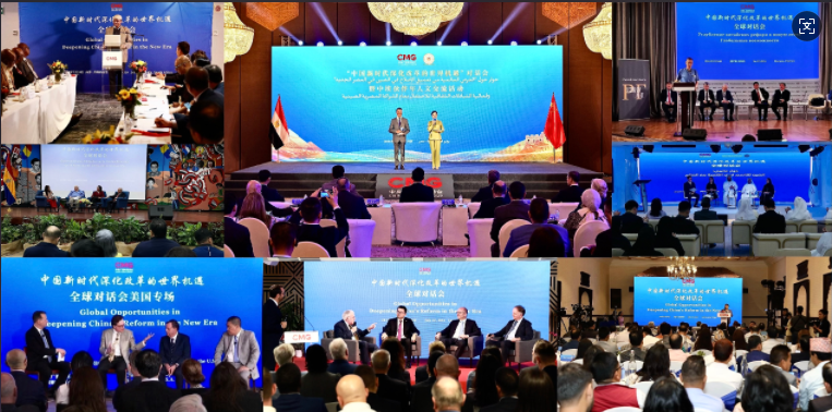 在黨的二十 屆三中全會勝 利閉幕后半個多 月內，中央廣播 電視總臺舉辦了 68場“中國新時 代深化改革的世 界機遇”全球對 話會。