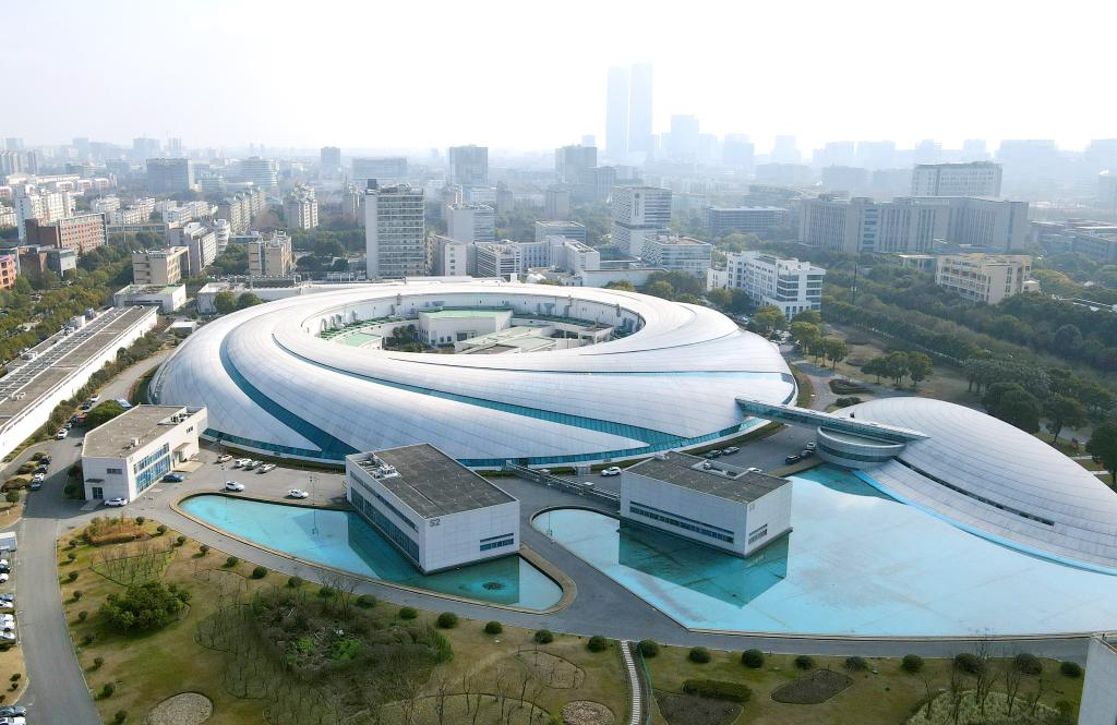 位于上海張江科學城的“上海光源”（2024年2月27日攝，無人機照片）。新華社記者 方喆 攝